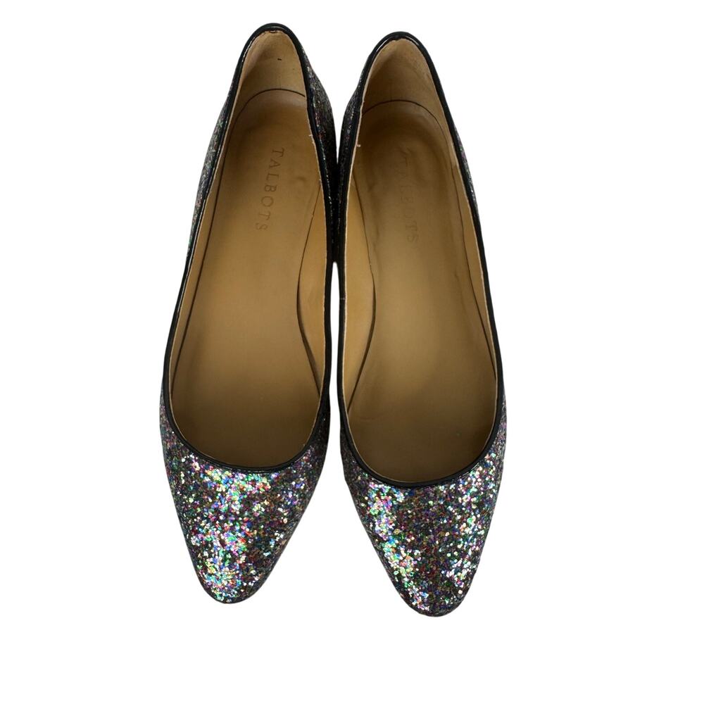 Talbots ballet flats rainbow glitter confetti fairy size 8.5